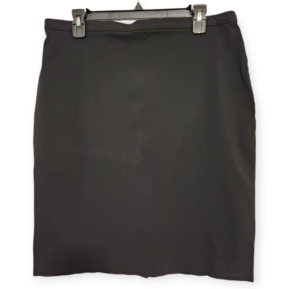 WHBM Black Pencil Skirt w/Elastic Waistband Size 14
